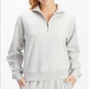 Fabletics Soft Quarter-Zip Sweatshirt – Size M – Comfortable Casual Top